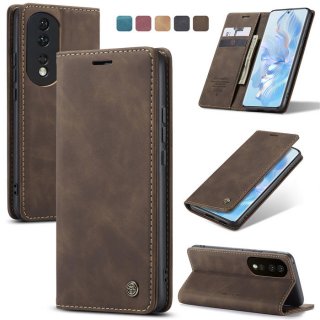 CaseMe Honor 80 Wallet Kickstand Magnetic Flip Case Coffee