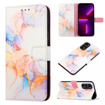 Marble Pattern Moto G22 Wallet Stand Case Marble White