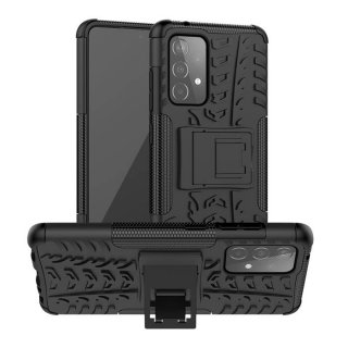 Samsung Galaxy A52 5G Hybrid Rugged PC + TPU Kickstand Case Black