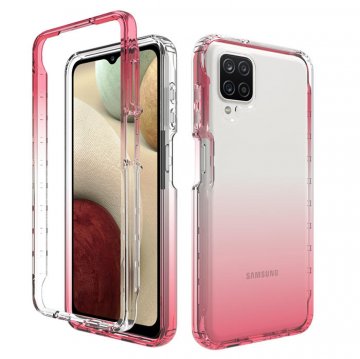 Samsung Galaxy A12 5G Shockproof Clear Gradient Cover Red