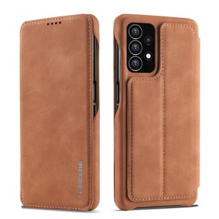 LC.IMEEKE Samsung Galaxy A53 5G Card Slot Magnetic Case Brown
