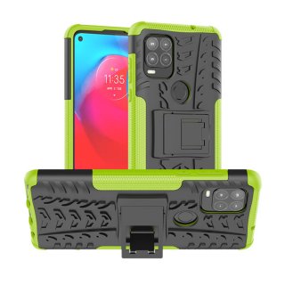 Moto G Stylus 5G 2021 Anti-Slip Hybrid Kickstand Case Green