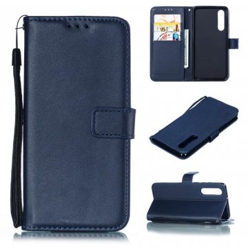 Huawei P30 Wallet Kickstand Magnetic PU Leather Case Dark Blue
