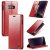 CaseMe Samsung Galaxy S10e Magnetic Flip Wallet Stand Case Red