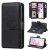 iPhone X/XS Multi-function 10 Card Slots Wallet Leather Case Black