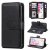 iPhone X/XS Multi-function 10 Card Slots Wallet Leather Case Black