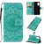 Samsung Galaxy S20 Embossed Sunflower Wallet Stand Case Green