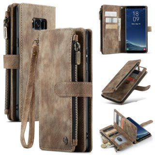 CaseMe Samsung Galaxy S8 Plus Wallet kickstand Case Coffee