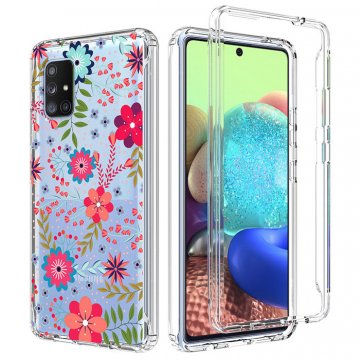 Samsung Galaxy A71 5G Clear Bumper TPU Floral Prints Case
