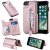 iPhone 7/8 Wallet Magnetic Kickstand Shockproof Cover Rose Gold