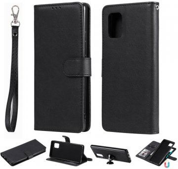 Samsung Galaxy A71 5G Wallet Detachable 2 in 1 Stand Case Black