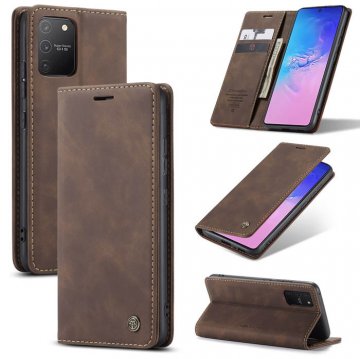 CaseMe Samsung Galaxy A91/S10 Lite Wallet Kickstand Case Coffee