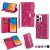 Bling Glitter Carving Zipper Wallet 9 Card Slots Case with Wrist Strap Rose