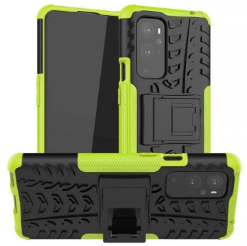 OnePlus 9 Pro Hybrid Rugged PC + TPU Kickstand Case Green