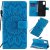 Samsung Galaxy A31 Embossed Sunflower Wallet Stand Case Blue