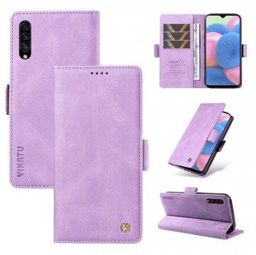 YIKATU Samsung Galaxy A50 Skin-touch Wallet Kickstand Case Purple