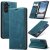 CaseMe Samsung Galaxy A37 Wallet Magnetic Suede Leather Case Blue