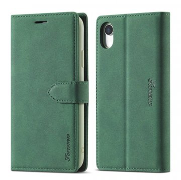Forwenw iPhone XR Wallet Magnetic Kickstand Case Green