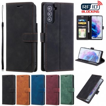 Samsung Galaxy S21 Plus Wallet RFID Blocking Kickstand Case Black