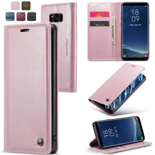 CaseMe Samsung Galaxy S8 Plus Wallet Kickstand Magnetic Case Pink