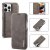 LC.IMEEKE iPhone 13 Pro Max Wallet Card Slot Magnetic Case Gray