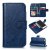 iPhone 6/6s Wallet 9 Card Slots Stand Crazy Horse Leather Case Blue