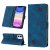 Skin-friendly iPhone 11 Wallet Stand Case with Wrist Strap Blue