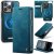 CaseMe iPhone 13 Pro Max 2-in-1 Magnetic Wallet Case – Wireless Charging & RFID Blocking Blue