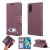 Huawei P30 Cat Pattern Wallet Magnetic Stand Case Brown