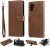 Samsung Galaxy A71 5G Wallet Detachable 2 in 1 Stand Case Brown