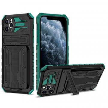 iPhone 11 Pro Max Card Slot Kickstand Shockproof Case Green