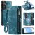 CaseMe Samsung Galaxy S26 2-in-1 Magnetic RFID Wallet Case with Wireless Charging & Wrist Strap Blue