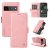 YIKATU Google Pixel 6 Pro Skin-touch Wallet Kickstand Case Pink