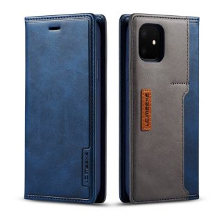 LC.IMEEKE iPhone 11 Wallet Magnetic Stand Case with Card Slots Blue