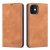 Forwenw iPhone 12 Mini Wallet Kickstand Magnetic Case Brown