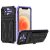 iPhone 12 Card Slot Kickstand Drop-proof TPU + PC Case Purple