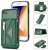 Crossbody Zipper Wallet iPhone 7/8/SE2 2020/SE3 2022 Case With Strap Green