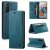 AutSpace Samsung Galaxy S22 Wallet RFID Blocking Case Blue