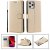 iPhone 12/12 Pro Wallet Kickstand Magnetic PU Leather Case Gold