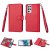 Samsung Galaxy S21/S21 Plus/S21 Ultra Wallet 9 Card Slots Magnetic Detachable Case Red