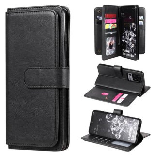 Samsung Galaxy S20 Ultra Multi-function 10 Card Slots Wallet Case Black