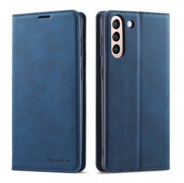Forwenw Samsung Galaxy S21 Wallet Kickstand Magnetic Case Brown