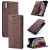 CaseMe iPhone X Wallet Stand Magnetic Flip Leather Case Coffee