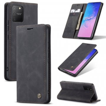 CaseMe Samsung Galaxy A91/S10 Lite Wallet Kickstand Case Black