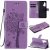 Motorola Edge Plus Embossed Tree Cat Butterfly Wallet Stand Case Lavender