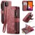 CaseMe iPhone 12 Mini Wallet Kickstand Retro Leather Case Red