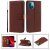 iPhone 13 Wallet Kickstand Magnetic Case Brown