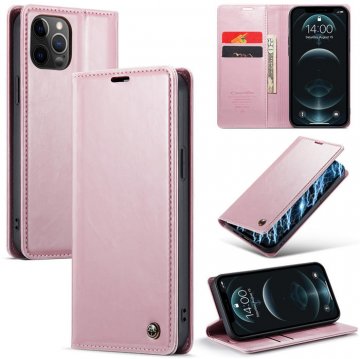 CaseMe iPhone 12/12 Pro Wallet Kickstand Magnetic Case Pink