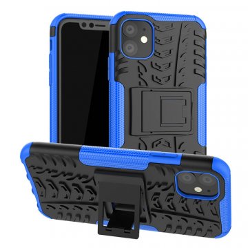 Hybrid Rugged iPhone 11 Kickstand Shockproof Case Blue