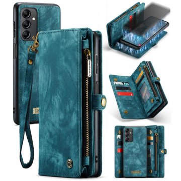 CaseMe Samsung Galaxy A14 5G Wallet Case with Wrist Strap Blue